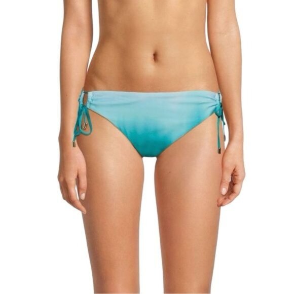 New La Blanca Ocean Adjustable Loop Hipster Bikini Bottom in Turquoise Size 16 - Picture 1 of 9